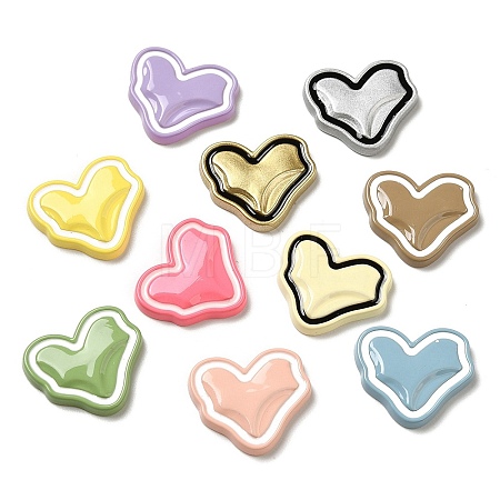 Opaque Resin Cabochons RESI-F050-04-1