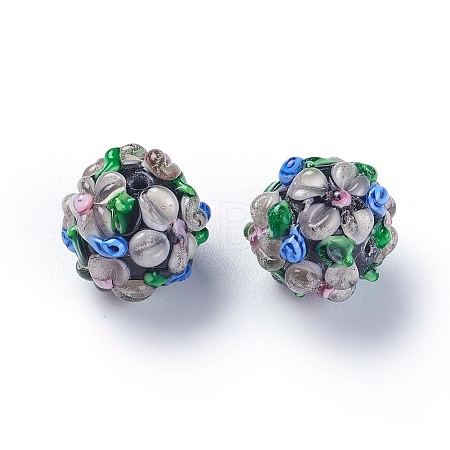 Handmade Bumpy Lampwork Beads LAMP-E021-07N-1
