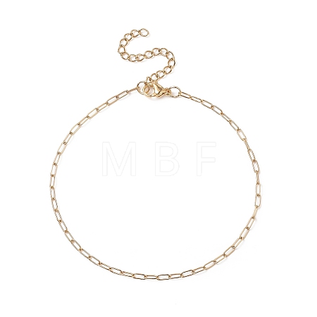304 Stainless Steel Paperclip Anklets AJEW-AN00513-1