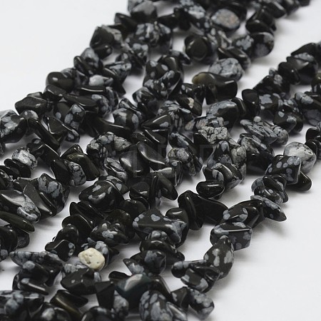 Natural Snowflake Obsidian Beads Strands X-G-F328-10-1