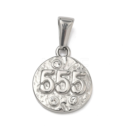 Textured 304 Stainless Steel Pendants STAS-A140-02P-5-1