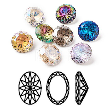 K9 Glass Rhinestone Pointed Back Cabochons RGLA-P030-06A-M01-1