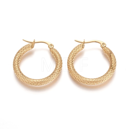 201 Stainless Steel Geometric Hoop Earrings STAS-D171-12B-G-1