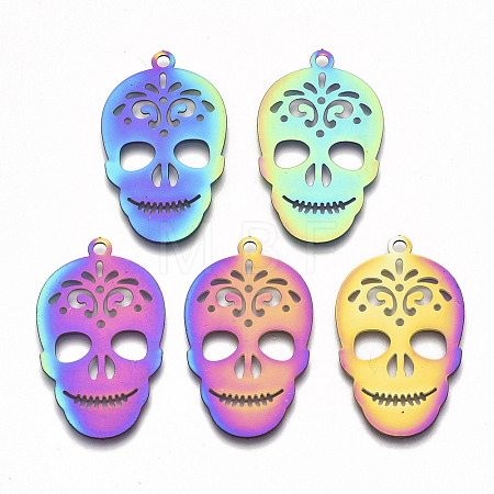 Ion Plating(IP) 201 Stainless Steel Pendants X-STAS-R114-018-1