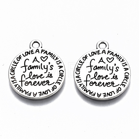 Tibetan Style Alloy Pendants TIBE-S314-119AS-RS-1