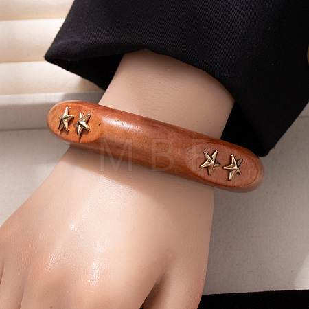 Iron Studded Wooden Statement Bangles WGF1C60-03-1
