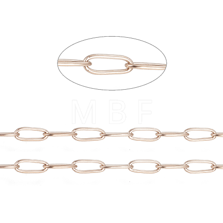 Ion Plating(IP) 304 Stainless Steel Paperclip Chains CHS-F010-01B-RG-1