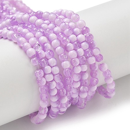 Crackle Glass Beads Strands GLAA-U001-4mm-04-1