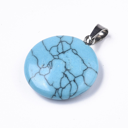 Synthetic Turquoise Pendants G-R470-006-1