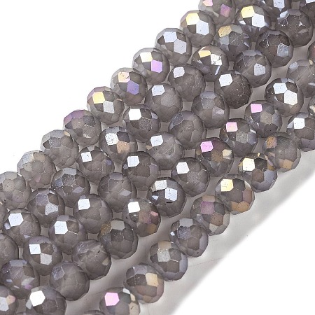 Baking Electroplate Glass Beads Strands DGLA-A039-J8mm-B06-1