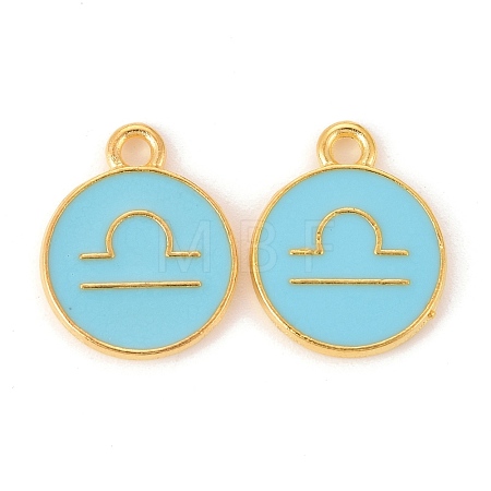 Alloy Enamel Pendants ENAM-S124-01B-16K-1