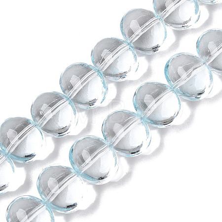 Transparent Electroplate Glass Beads Strands EGLA-N012-06D-1