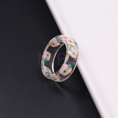 Transparent Resin Finger Rings WGC4E19-20-1