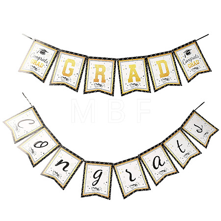 Word Congrats Grad Paper Hanging Flag Banner TH-FZC1645-01-1