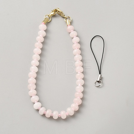Rose Quartz Mobile Straps X1-AJEW-SZC0005-47C-1
