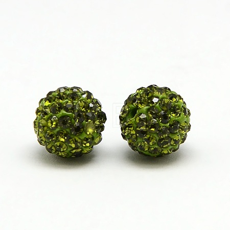 Polymer Clay Rhinestone Beads RB-A053-6mm-09-1