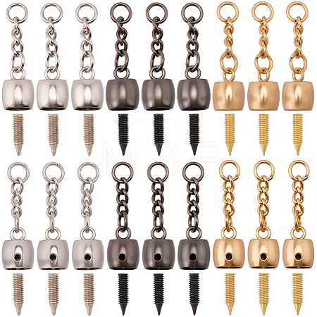 30 Sets 3 Colors Zinc Alloy Cord Ends FIND-SC0023-69-1
