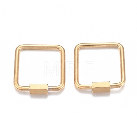 304 Stainless Steel Screw Carabiner Lock Charms STAS-H103-04G-1
