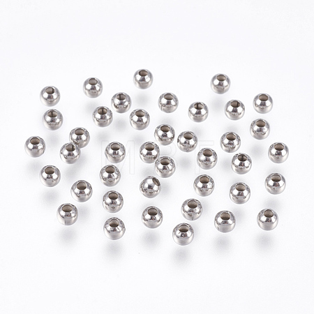Tarnish Resistant Round 304 Stainless Steel Spacer Beads STAS-I050-06-4mm-1
