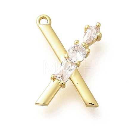 Brass Micro Pave Cubic Zirconia Pendants KK-M310-01G-24-1