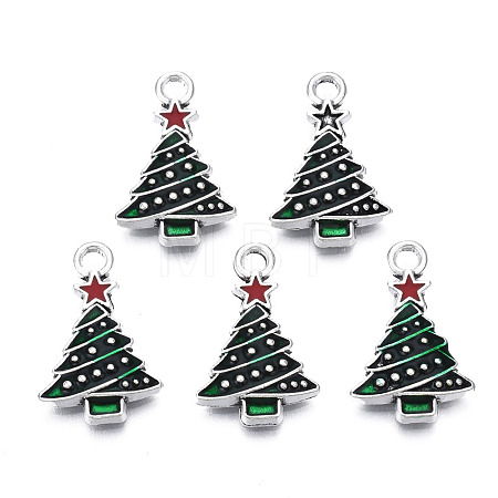 Christmas Alloy Enamel Pendants ENAM-N054-84-1