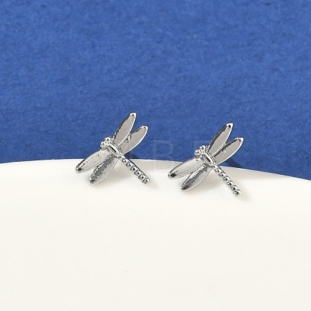 Brass Stud Earrings for Women EJEW-F403-06P-1