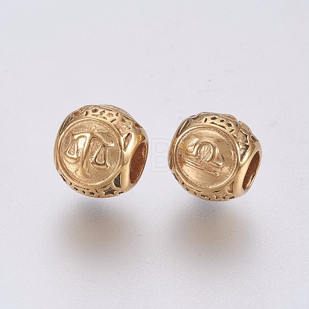 316 Surgical Stainless Steel European Beads STAS-F195-128G-03-1