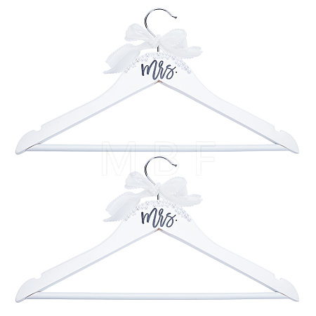 Wood Wedding Mrs Clothes Hangers DIY-WH0504-924A-1