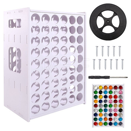 108-Hole Rotatable Plastic Paint Racks ODIS-WH0043-317-1
