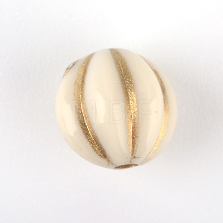 Round Plating Acrylic Beads X-PACR-Q102-49A-1