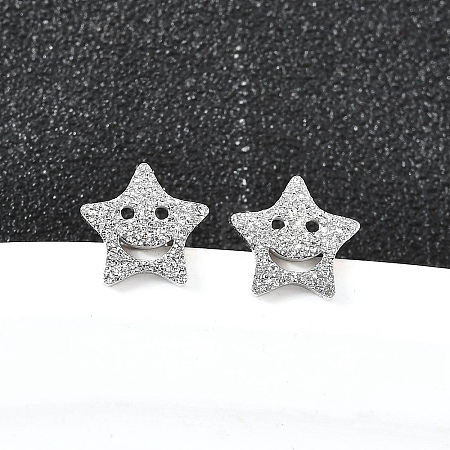 304 Stainless Steel Stud Earrings EJEW-H161-01P-K-1