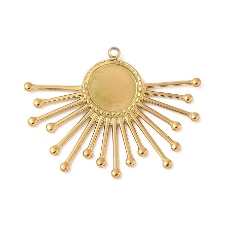 304 Stainless Steel Pendant Cabochon Settings X-STAS-L293-04G-1