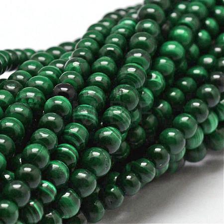 Natural Malachite Bead Strands G-O143-10-4mm-1