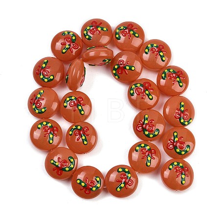 Christmas Handmade Lampwork Enamel Beads LAMP-C020-03E-1