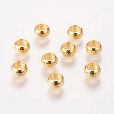 Brass European Beads OPDL-M001-01G-1