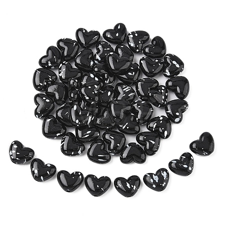 50Pcs Spray Painted Opaque Acrylic Beads MACR-YW0003-59B-1