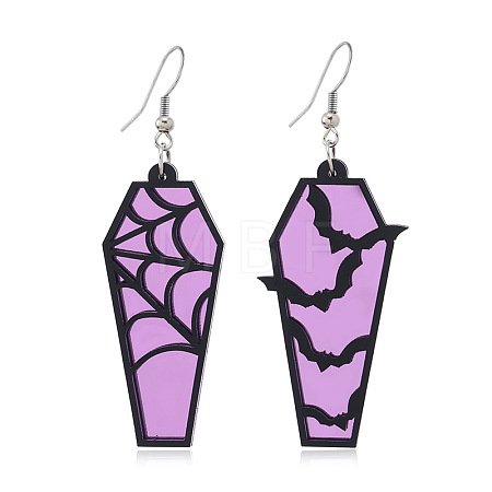 Halloween Coffin Acrylic Dangle Earrings FS-WG35652-04-1