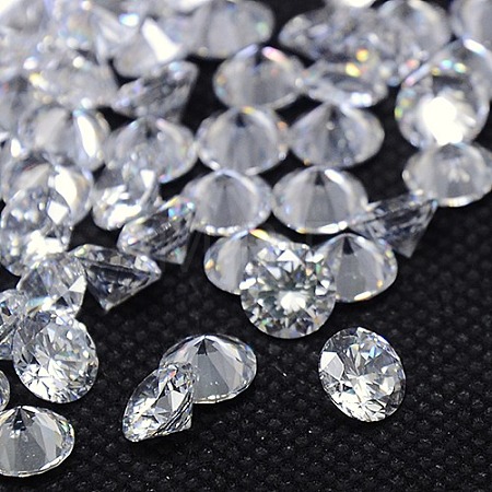 Clear Grade A Diamond Shaped Cubic Zirconia Cabochons X-ZIRC-M002-6mm-007-1