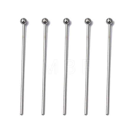 Tarnish Resistant 304 Stainless Steel Ball Head Pins X-STAS-M010-30mm-01-1