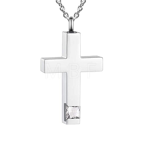 Cross Urn Ashes Pendant Necklace PW-WGBB57D-04-1