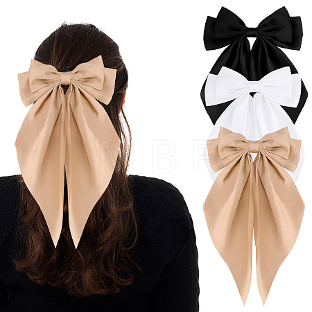 Cloth Big Bowknot Hair Barrettes AJEW-CP0008-41A-02-1
