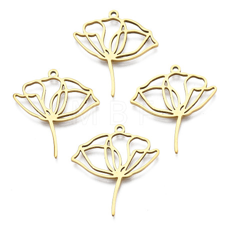 Ion Plating(IP) 201 Stainless Steel Pendants STAS-N098-048LG-1