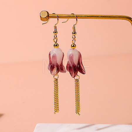 Handmade Lampwork Dangle Earrings WG9840F-03-1