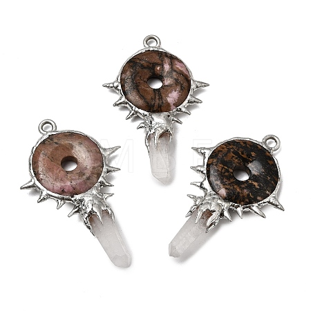 Natural Rhodonite Big Pendants G-G466-02P-09-1