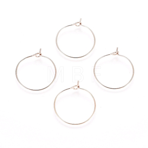 Ion Plating(IP) 316L Surgical Stainless Steel Hoop Earring Findings STAS-D164-02RG-A-1