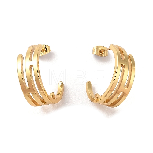 304 Stainless Steel Stud Earrings EJEW-S227-19G-1