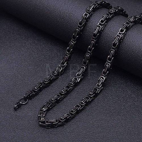 Titanium Steel Byzantine Chains Necklaces FS-WG56795-166-1