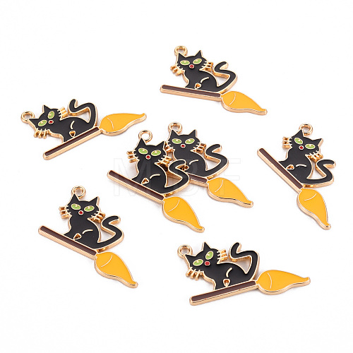 Eco-Friendly Alloy Enamel Pendants ENAM-T011-80A-NR-1