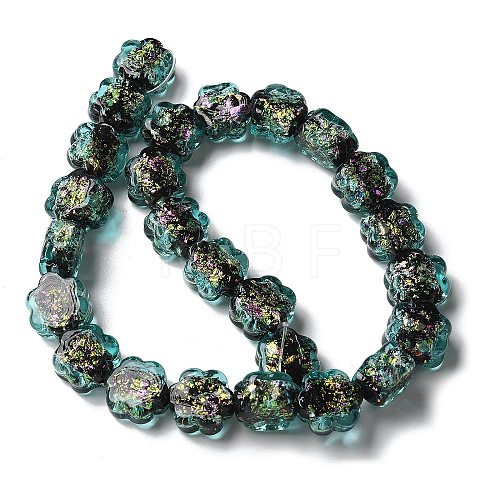 Handmade Foil Lampwork Beads Strands FOIL-Z001-03B-1