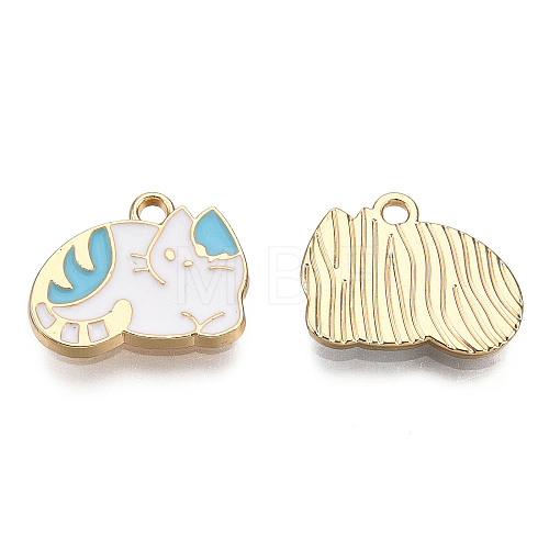 Alloy Enamel Pendants ENAM-T009-45C-RS-1